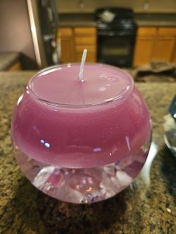 Crystal Butterfly Snowglobe Candle 