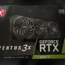 MSI Gaming GeForce RTX 3060 Ti LHR 8GB GDRR6 Boost Clock: 1695 MHz 256-Bit HDMI/DP Torx Fan 3 Ampere Architecture Graphics Card (RTX 3060 Ti Ventus 3X