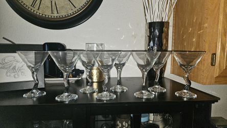 Libbey Z Stem Martini Glasses Set Of 8