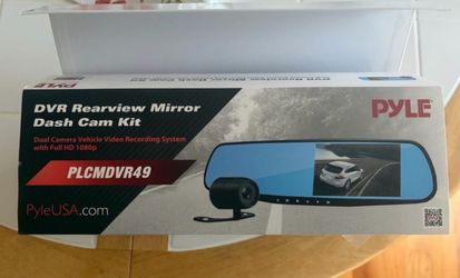 PYLE DVR Rearview Mirror Dash Cam Kit .