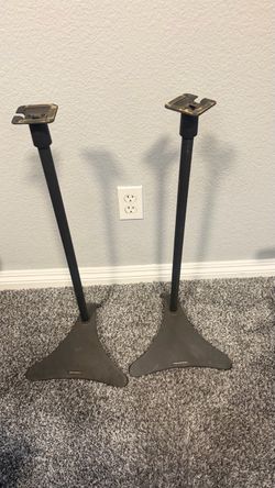 Pair of Atlantic Black Speaker Stands