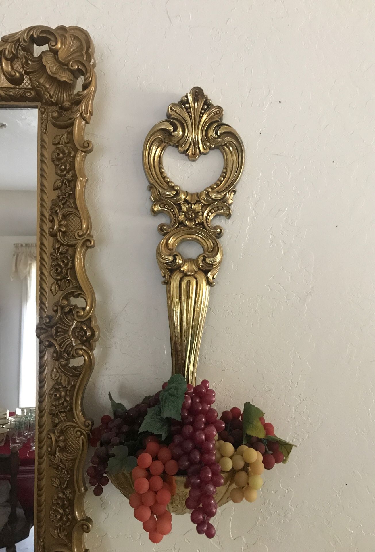 HOMCO gold ladle spoon wall planter