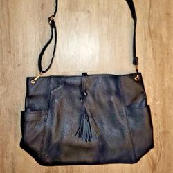 Laggo Black Leather Purse Bag Crossbody