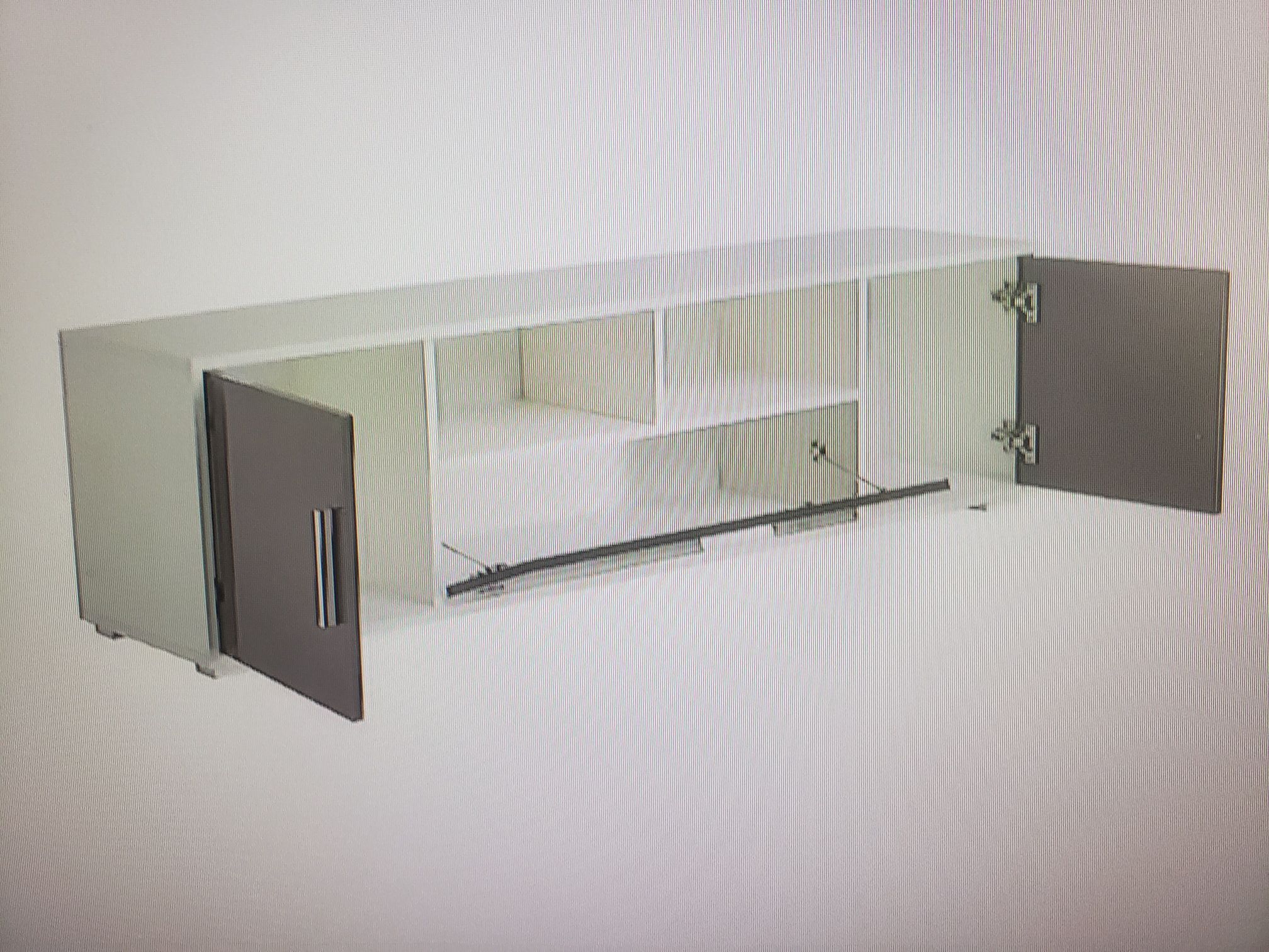 LOW PROFILE  Tv Stand..Gray Expandable TV STAND WITH 3- DRAWER .FITS TV'S UP TO 75 INCH...BRAND NEW...IN BOX Retails At 249.95