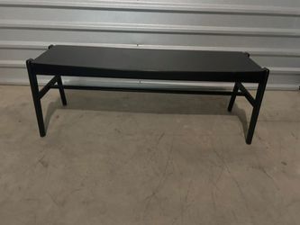 Solid Wood Black Entryway Bench