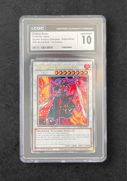 CGC 10 - Crimson Blader RA04 Quarter Century Secret Rare 1st Edition Yugioh! 2025