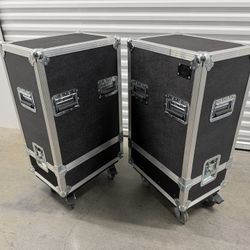  (2) Original Rock Hard Rolling Road Cases