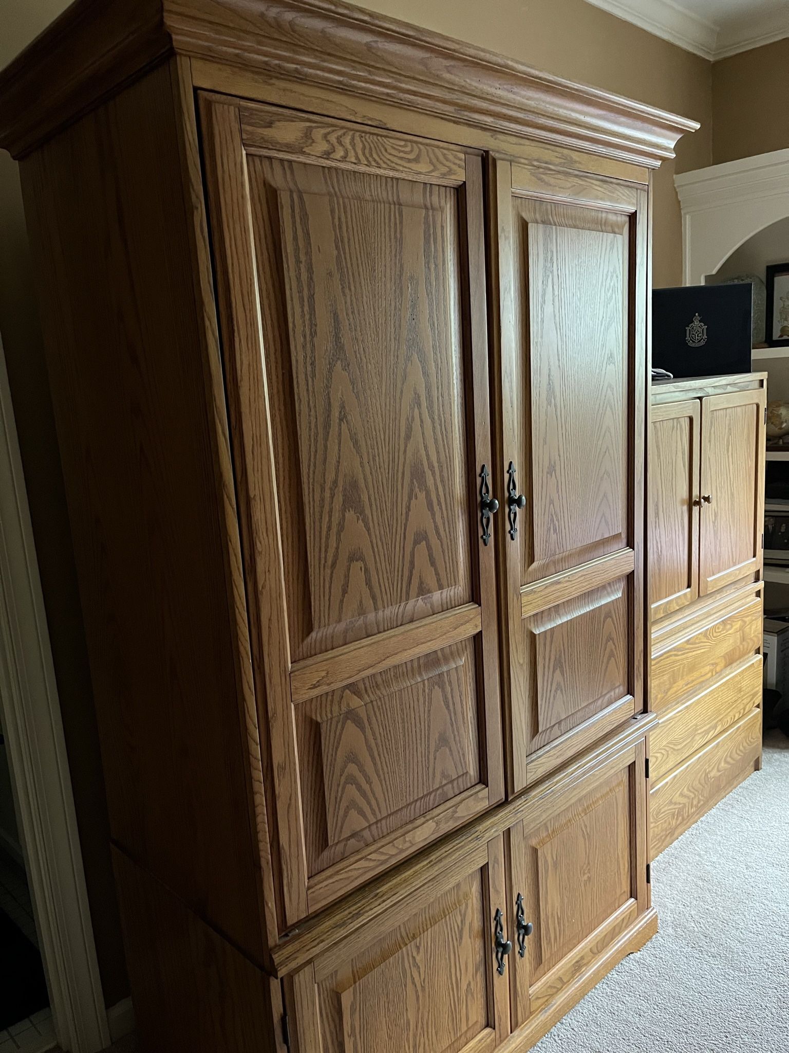 Solid wood armoire with free TV