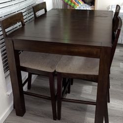 High Rise Wooden Table Set