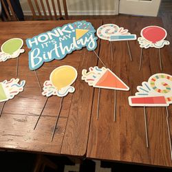 Honk, It’s my birthday yard signs