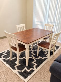 Dining Table Set with 4 Chairs