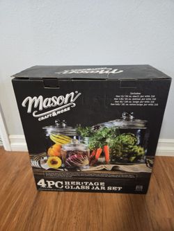 Mason Glass Jar Set