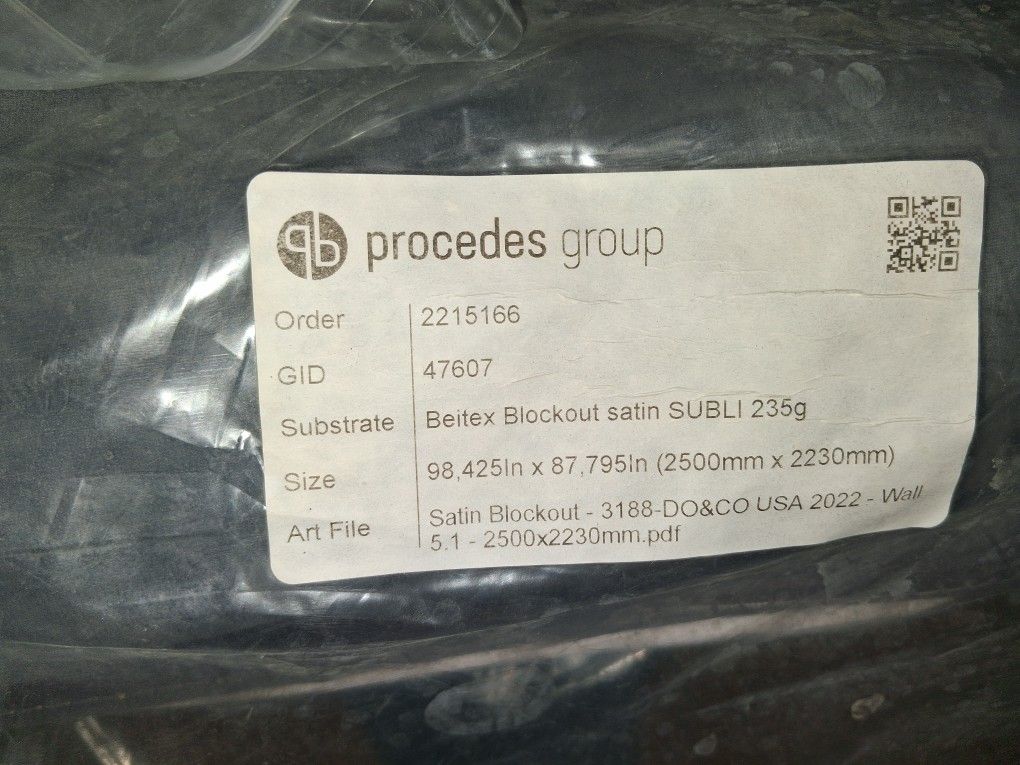 Custom Made 98" By 87" Beitex Blockout Satin Formula One Brand New