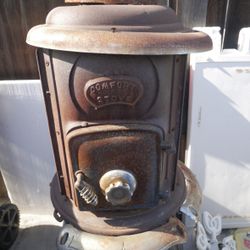 Antique Pot Belly Cast Iron Parlor Stove 