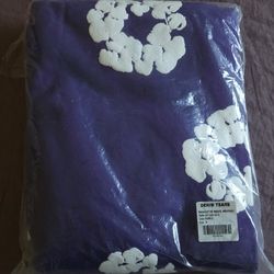 Demin Tears Purple Hoodie And Sweat Pants And Spider Hoodie