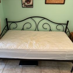 Twin Guest Bed Mattress Metal Frame