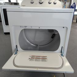 Whirlpool Front Load Electric Dryer in Steam Refresh Cycle with AccuDry Sensor Drying System and White