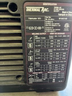 Thermal arc 181i best sale