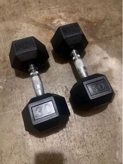 2 30 pound dumbbells