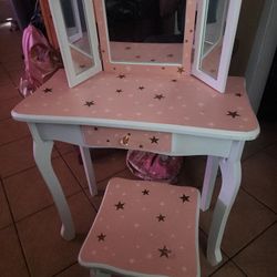 Vanity Stool And Desk