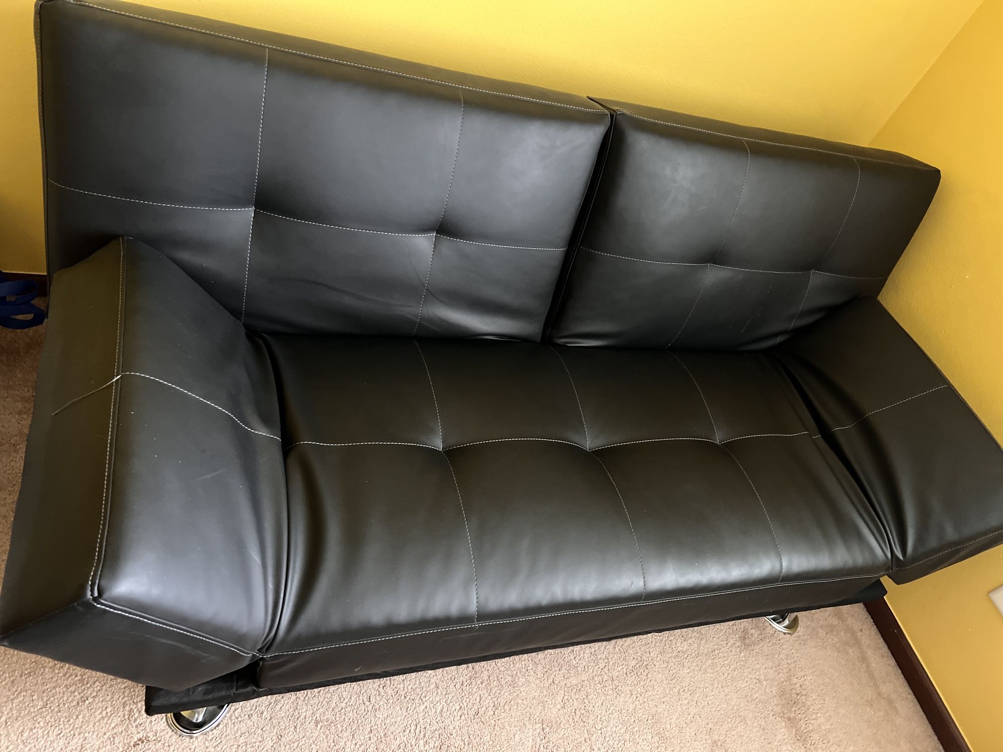 Faux leather Futon