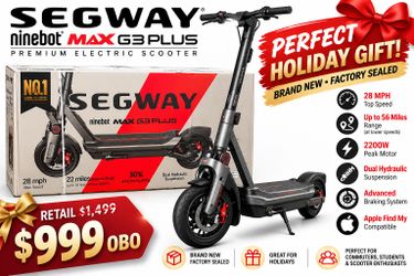 Premium Electric Scooter – Segway Ninebot MAX G3 Plus | BRAND NEW & SEALED 🎁