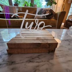 Rustic Arcylic Table Numbers