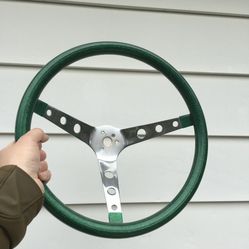 3 Spoke Green Flake Steering Wheel
