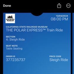 Polar Express Ride 4 Tix