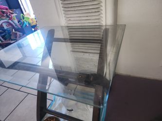 Glass Tables With Wodden Base