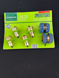 Gardenline 6-Piece Garden Hose Quick Connect Set