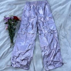 VICI Y2K Metallic Cargo Pants Size M