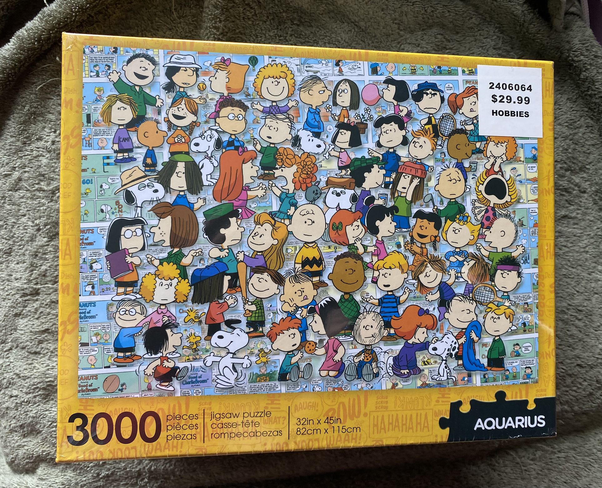 🧩Peanuts Cast Puzzle (3000 Piece Jigsaw Puzzle) – 32 x 45 Inches (NEW UNOPENED)