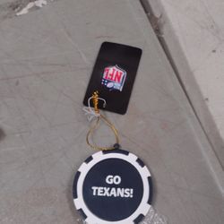 BRWH-B07RCCDRR3   Evergreen Enterprises NFL Houston Texans Game Chip DesignOrnament, Team Colors, One Size