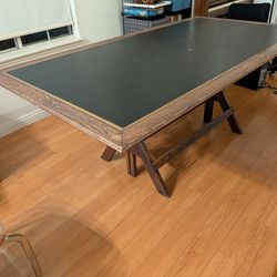 Vintage Wood and Iron Adjustable Drafting Table