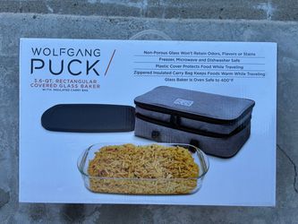 Wolfgang Puck 3.6-Qt Glass Baker with Carry Bag