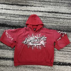 Red Hellstar Records Hoodie Size Small