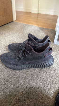 Triple black Yeezy 350 size 10