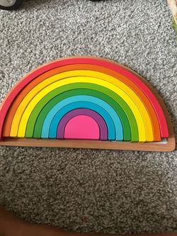 Wooden Rainbow Stacking Toy