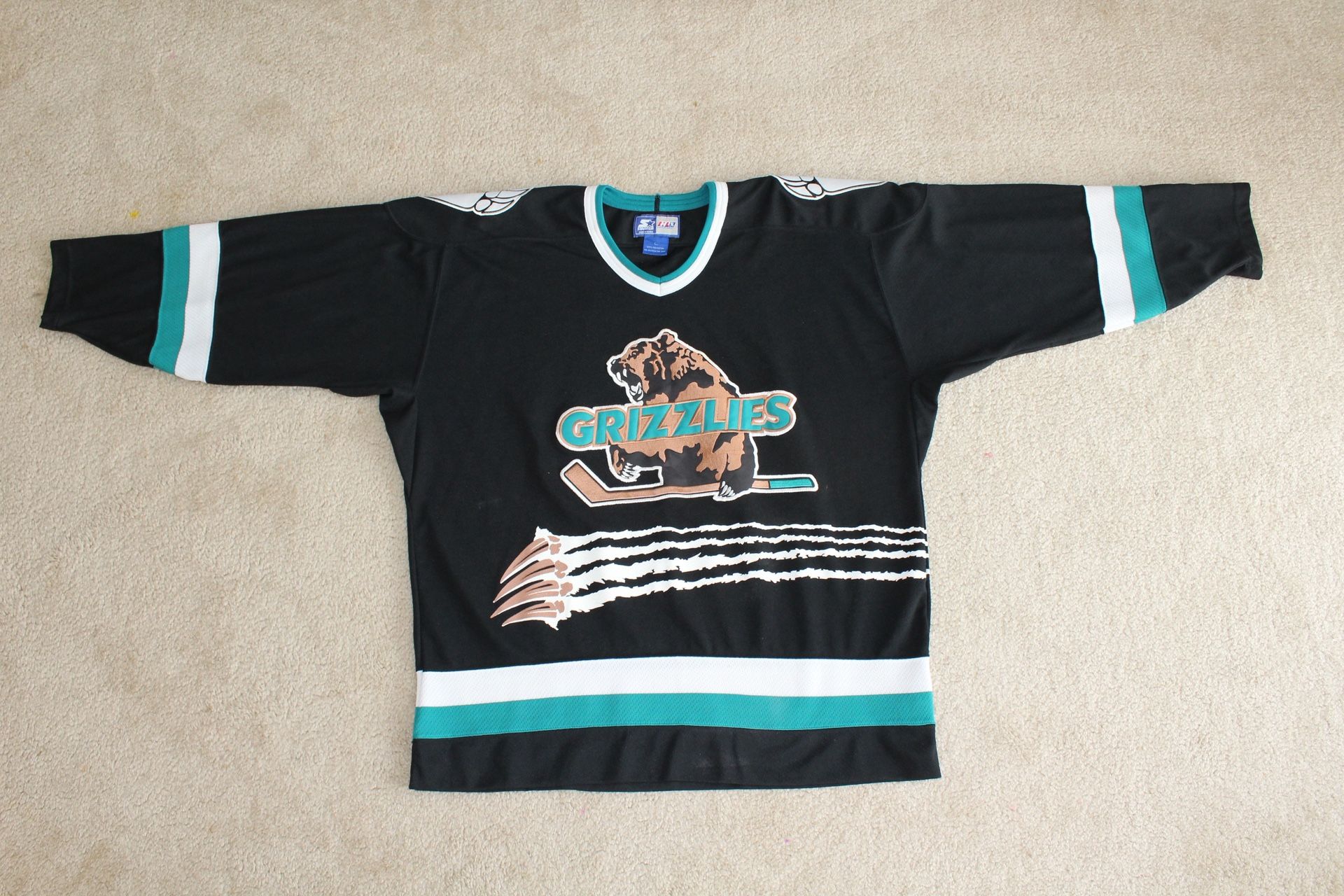 Vintage Utah Grizzlies IHL Starter Jersey Men Size Large