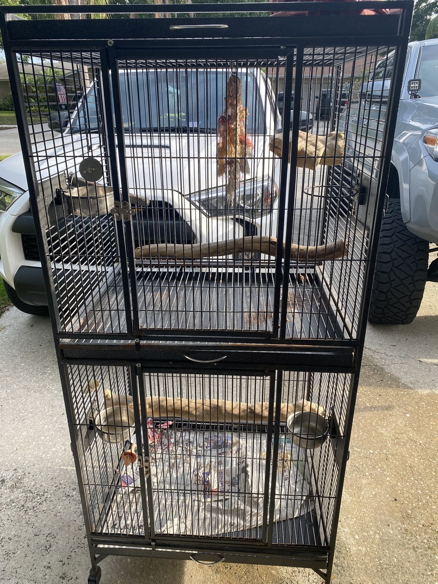 Double Birds Cages 30in L 24in D 65in Tall for Sale in Bradenton, FL