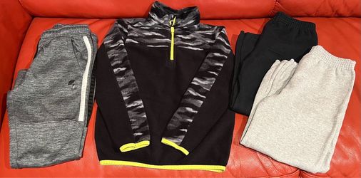 Boys Youth Tek Gear Fleece (Size 8) Children’s Place Pants (Size 7/8) Hanes Sweatpants (Size 10/12)