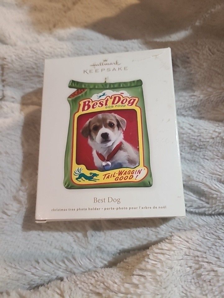New 2012 Hallmark Keepsake Ornament Best Dog Photo Frame