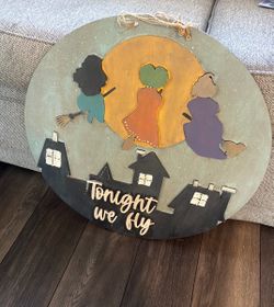 Hocus pocus hanging door plaque