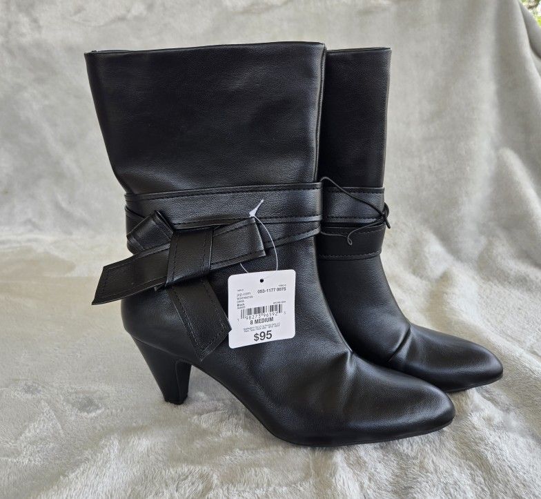 LADIES BOOTS WOR DAYNA BLACK BOOTS NWT SIZE 8M