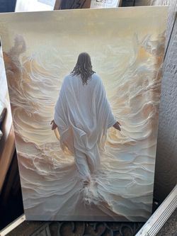 Canvas picture of Jesus walking on water