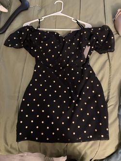 Black And Gold Mini Dress