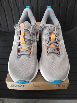ASICS Running Sneakers Gray Orange Blue