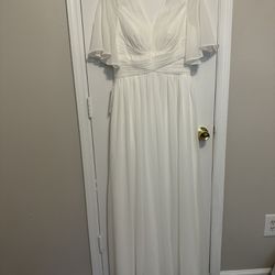 Lavetir White Dress Formal , Wedding Size A8