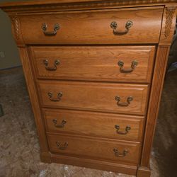 Tall Honey Oak Color Dresser
